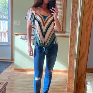 Tie-front Top